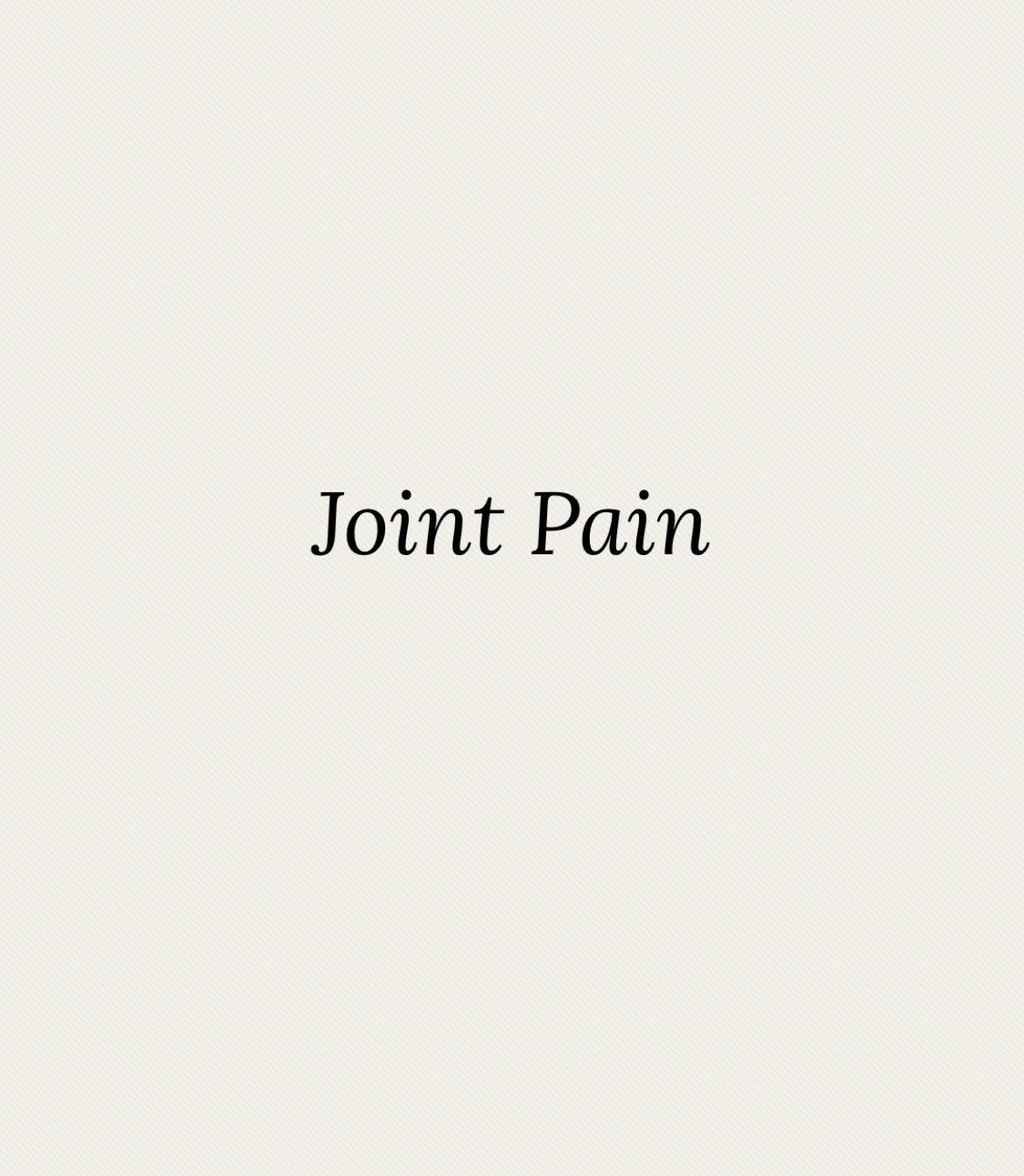 Joint Pain