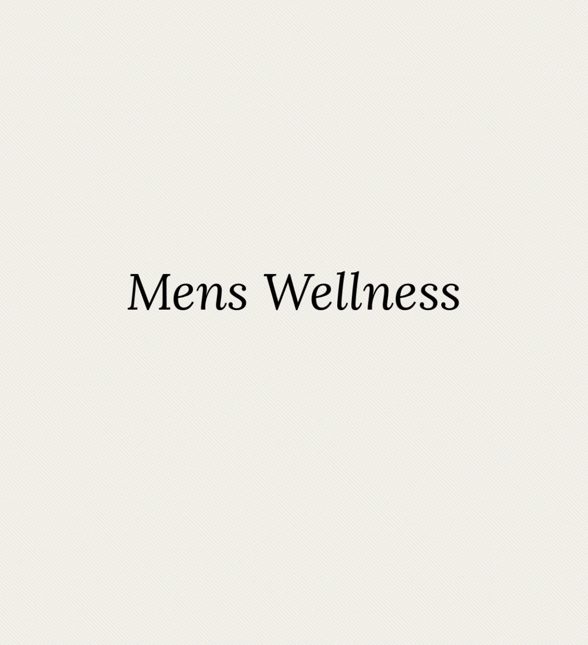 Men's Wellness