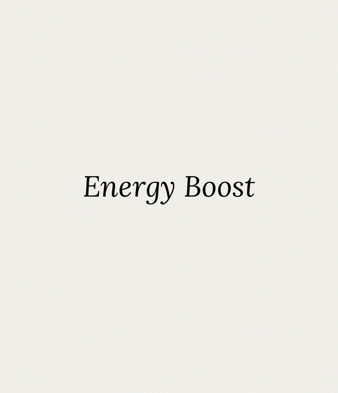 Energy Boost