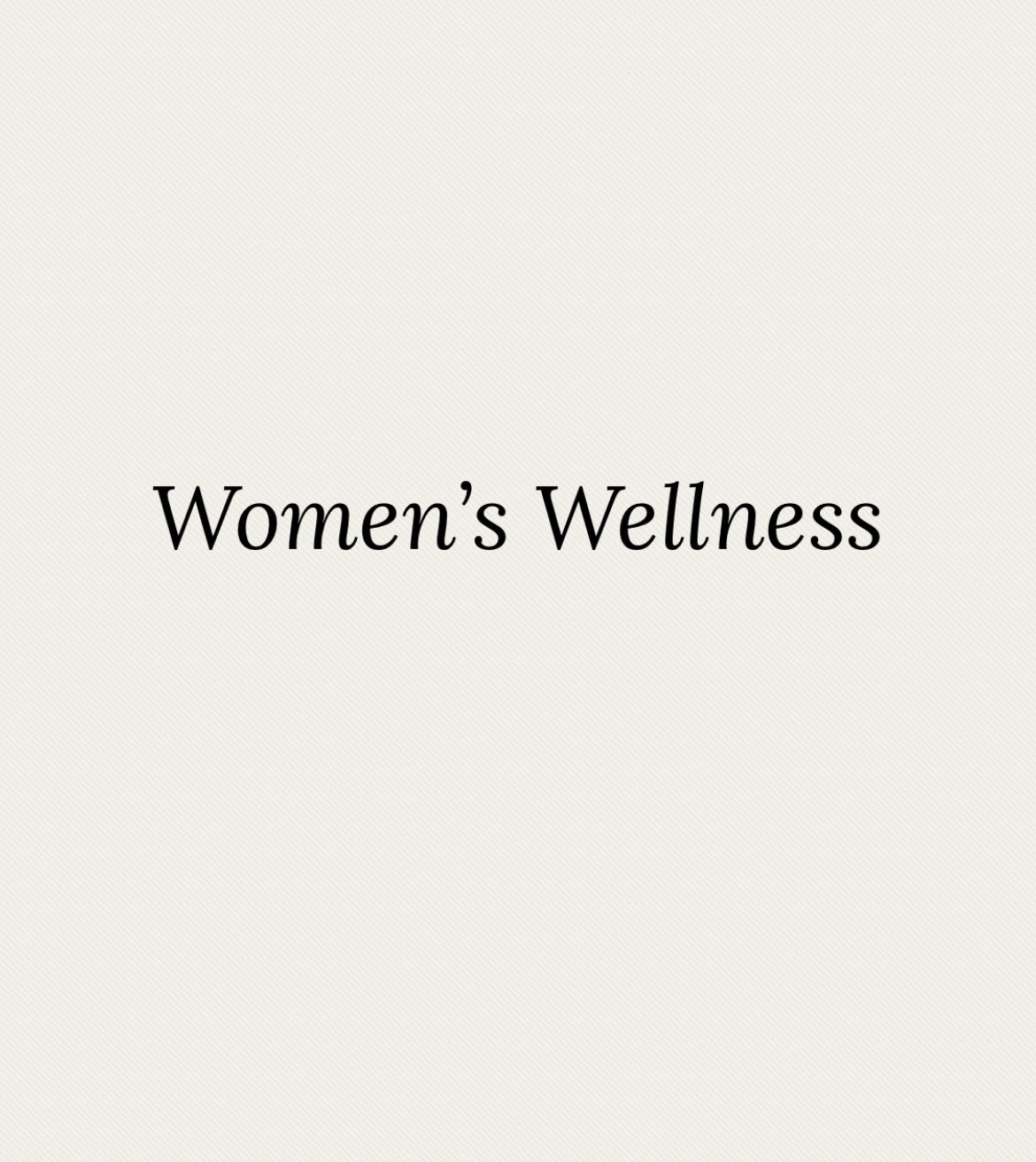 Women's Wellness